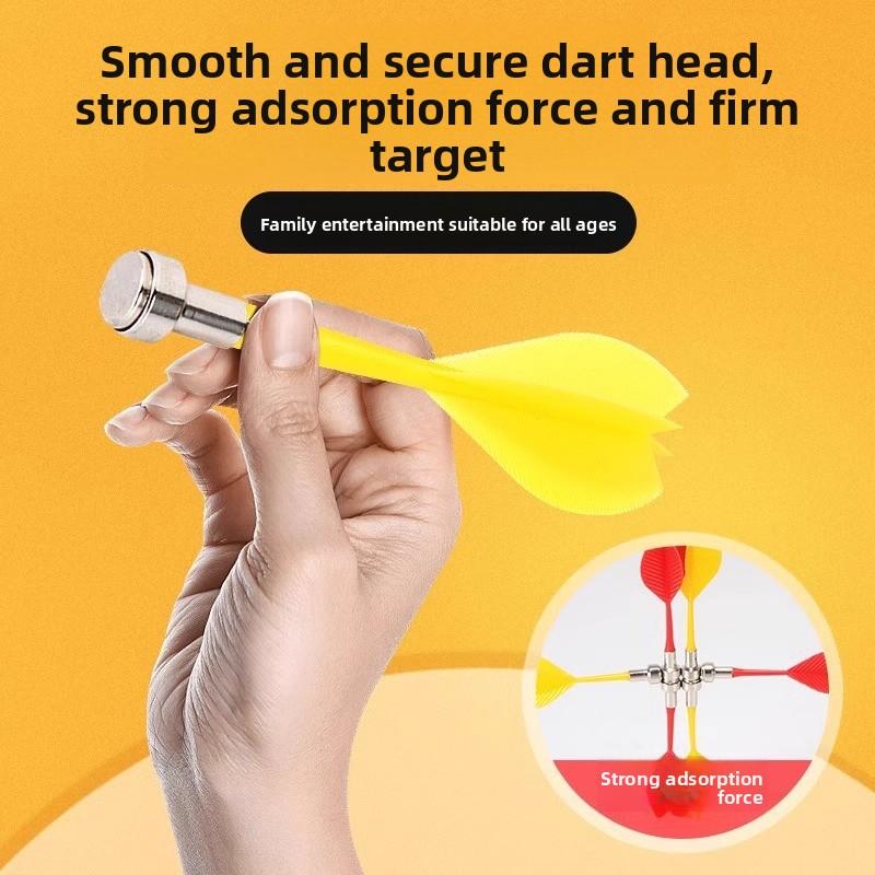 Dart board set - magnetic dart game, fitness & fun for adults & kids - safe dartboard with magnetic darts