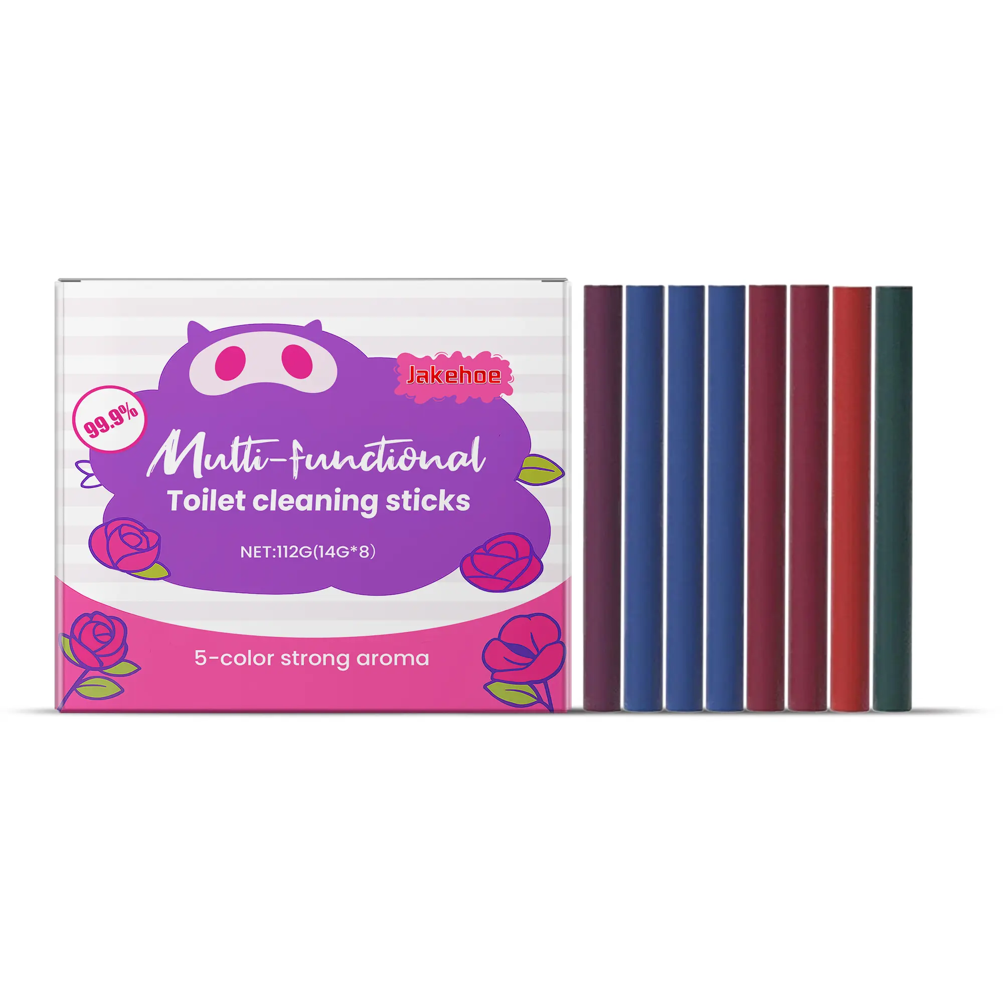 Jakehoe Multi-Effect Toilet Cleaning Stick - Cleans toilet odors, removes stains and scale, leaves a fresh scent, household toilet cleaning stick