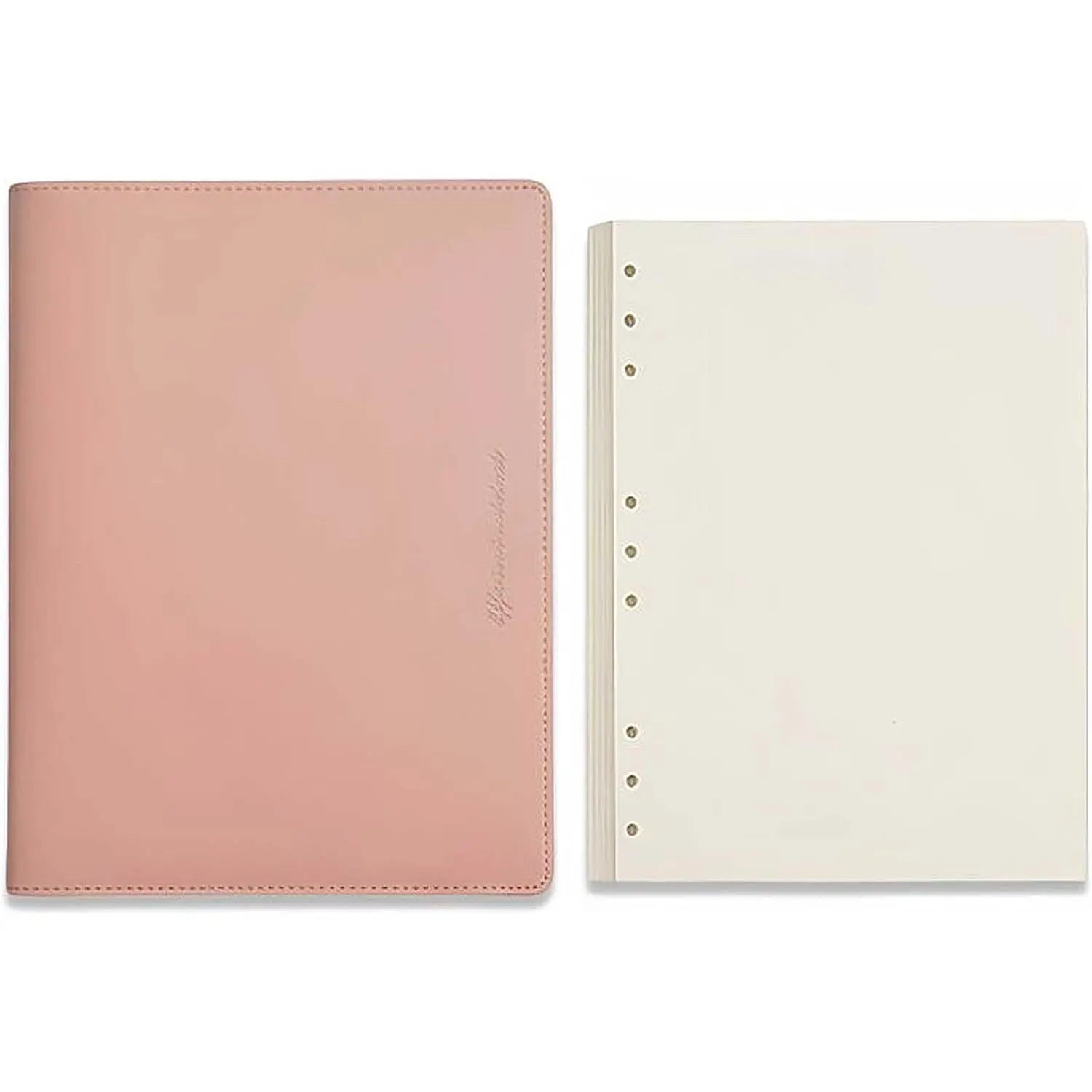 A5 6 Ring Binder PU Leather Refillable Notebook 60 Sheets()