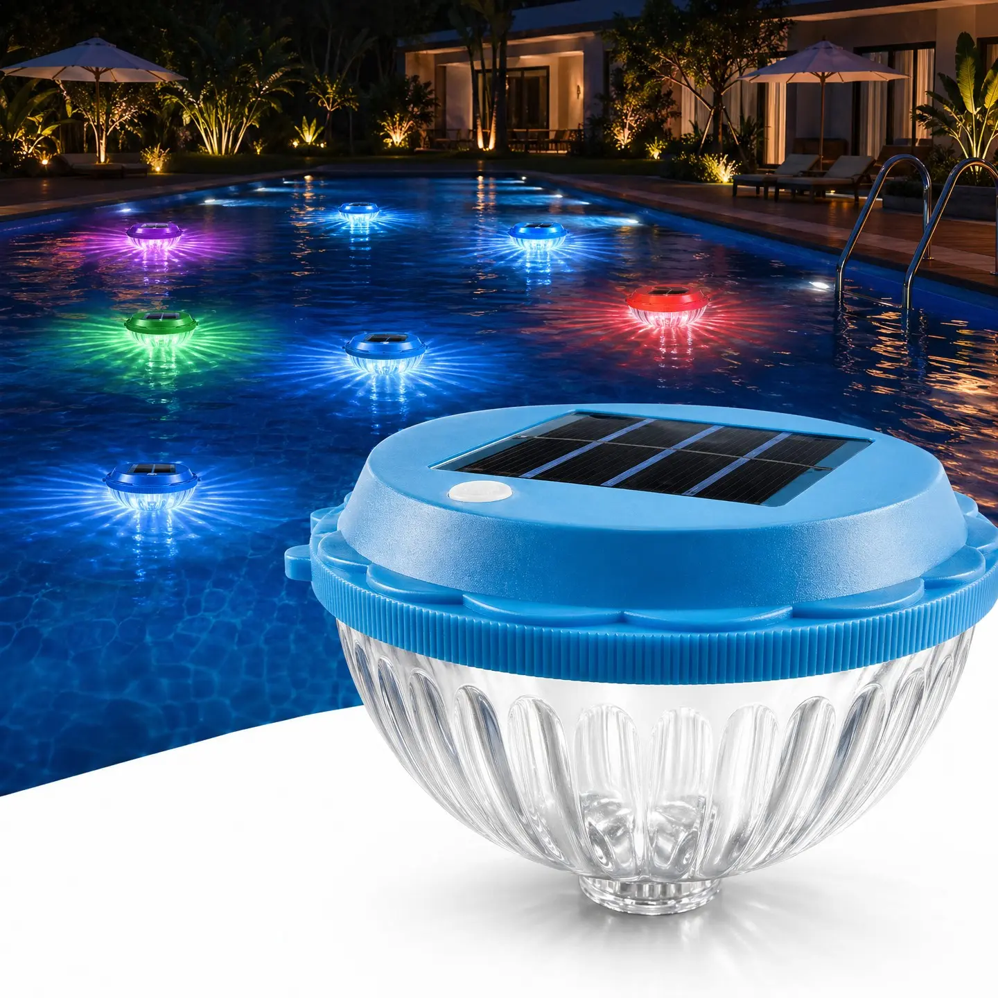 Solar Floating Pool Light, LED Automatic Charging, Color Changing, Fountain Lamp, Fish Pond Light, Garden Decor, Party Atmosphere Light