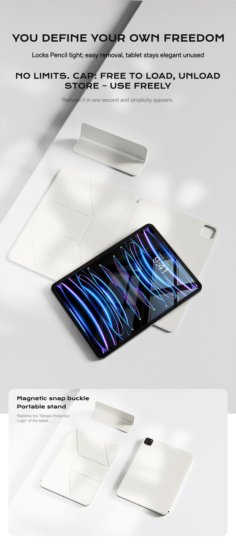 Case For KENKE iPad Case Magnetic Cover Tablet Case For iPad Air Pro 11 inch 13" pro 12.9 gen 10th 11th A16 Case Air 4/5/6/7（M2/M3/M4）Mini 6 mimi 7 A17 Pro Multi-angle Folding，iPad cover,#FutureTech,Magnetic Case,Tablet Covers & Cases, Tablet Casing