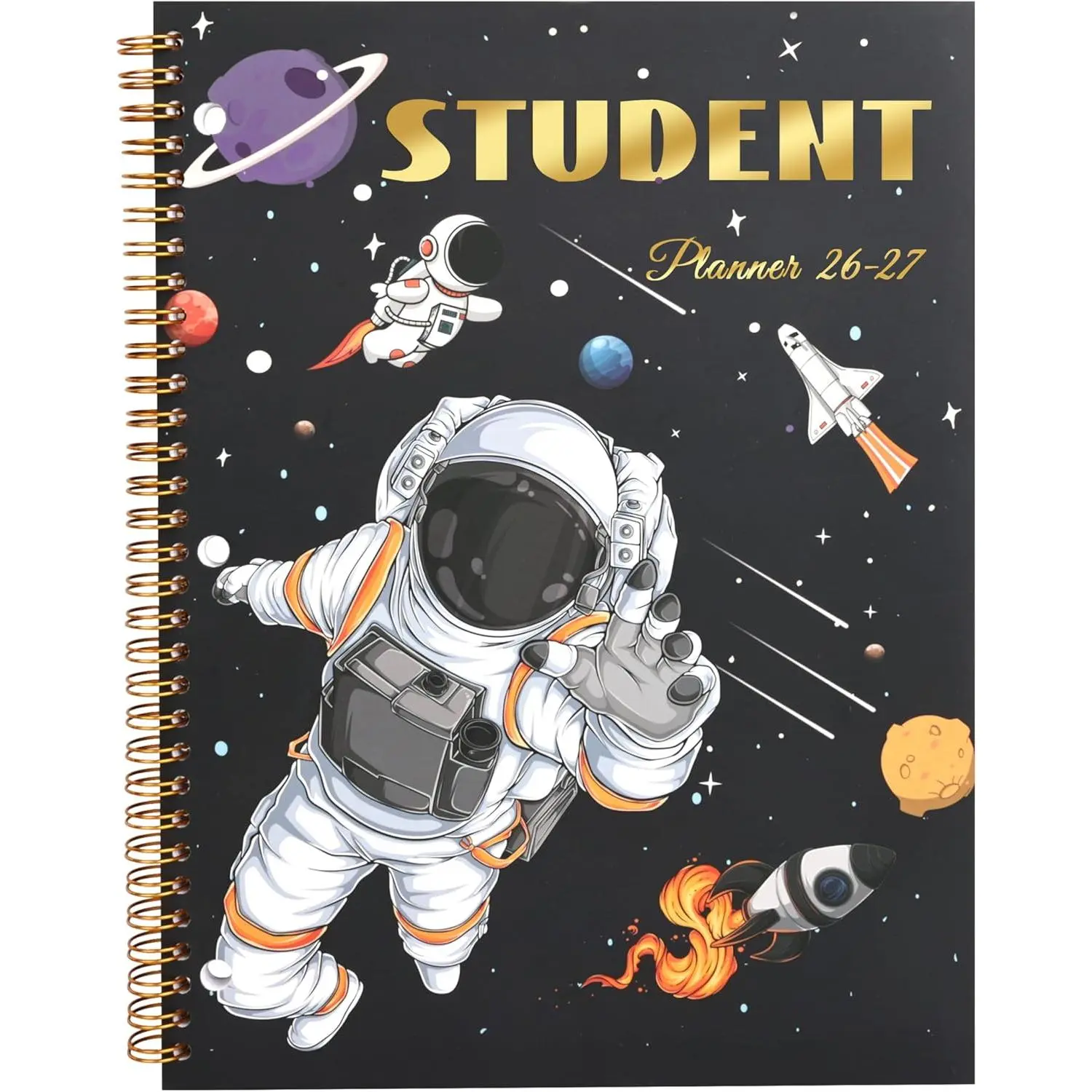 Student Planner 2026-2027 - Monthly and Weekly School Planner 2026-2027 for Middle & High School, Aug 2026 - Jun 2027, 8.2" x 10.7", Student Calendar Academic Year with Thick Paper, 3-Hole Punched & Stickers - Astro