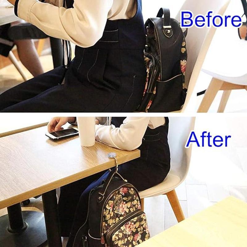 Foldable Purse Hook, 3 Counts Folding Handbag Hanger, Compact Table Hook for Girls and Women, Home Organizer for Bag, Handbag, Purse, Pouch Holder