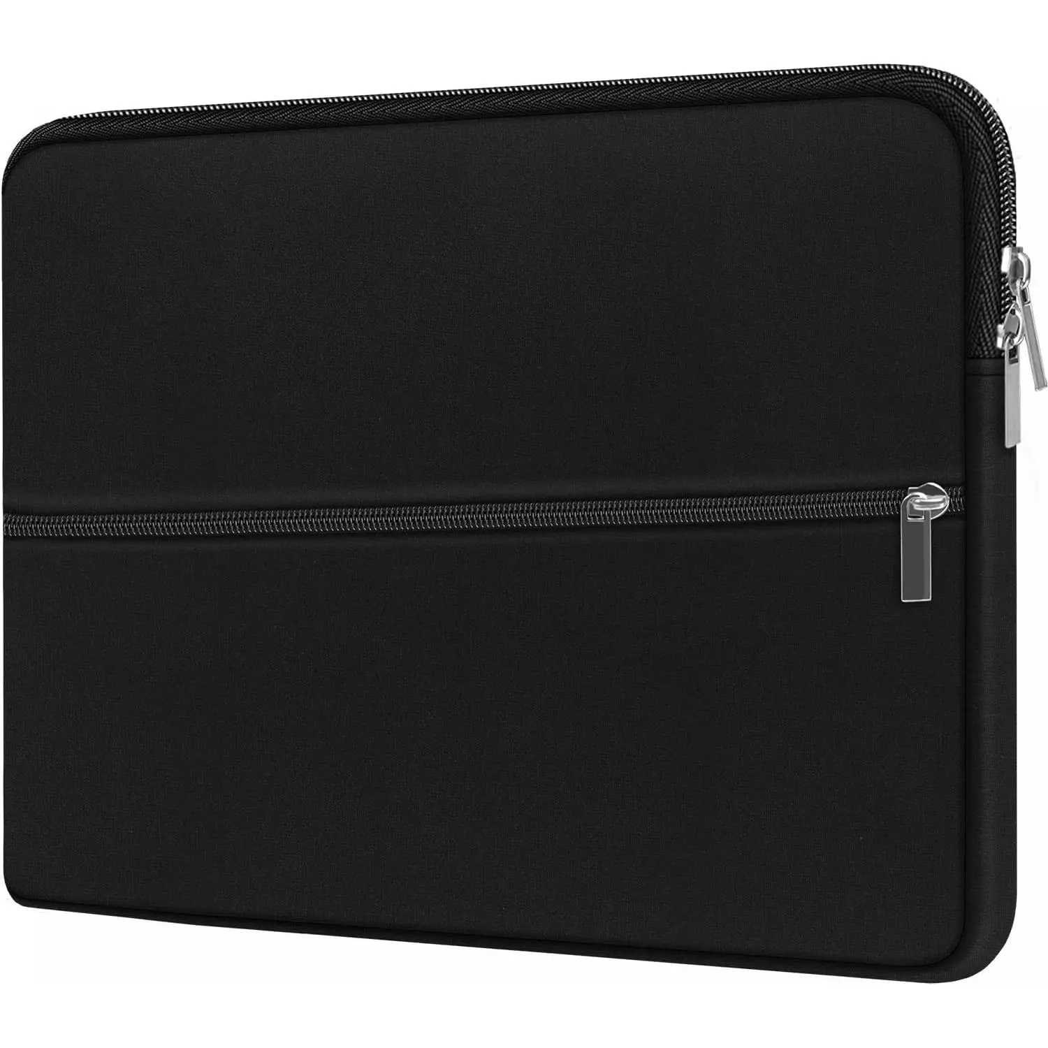 13.3-Inch Laptop Sleeve with Synthetic Padded Layer, Shockproof Travel Case with External Pocket & Zipper Access, Compatible for MacBook Air/Pro 13/Pro 14 M5 M4 M3 M2 M1, Black, Macbooks