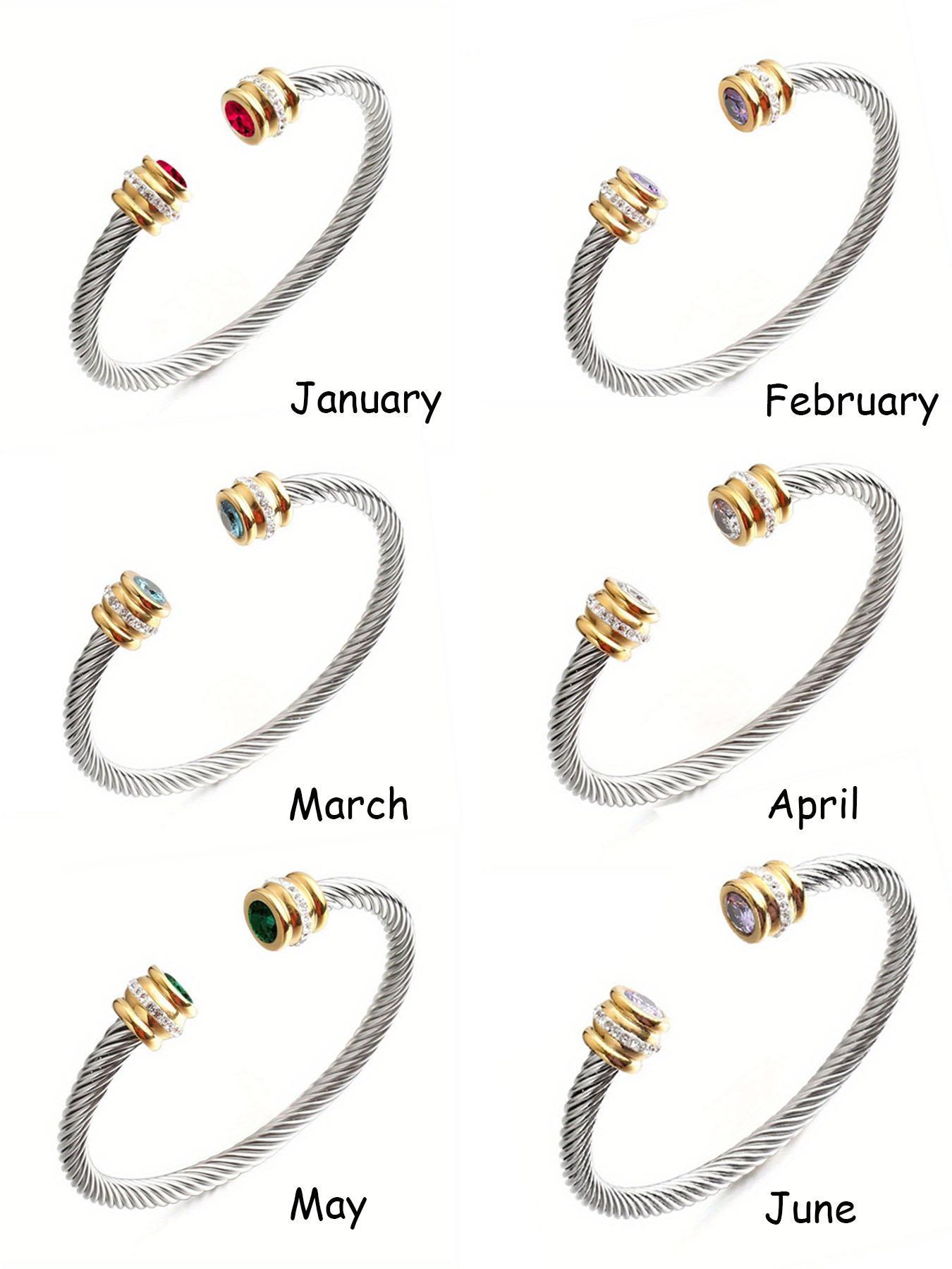 Rhinestone Decorated Stainless Steel Cuff Bracelet, Rhinestone Decor Bangles, 1 Count Fashionable Jewelry for Party, Everyday Wear Accessories, Trendy Versatile & Exquisite Jewelry for Birthday Gift