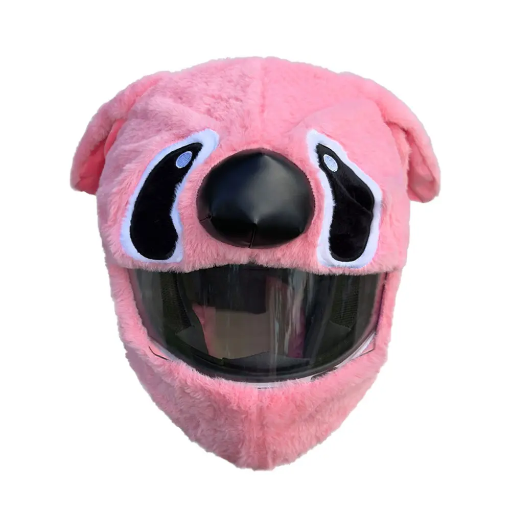 Plush Animal Helmet Cover, Easy Installation, Washable, Compatible with Various Helmets, Protective Helmet Case, Durable Design, Universal Fit