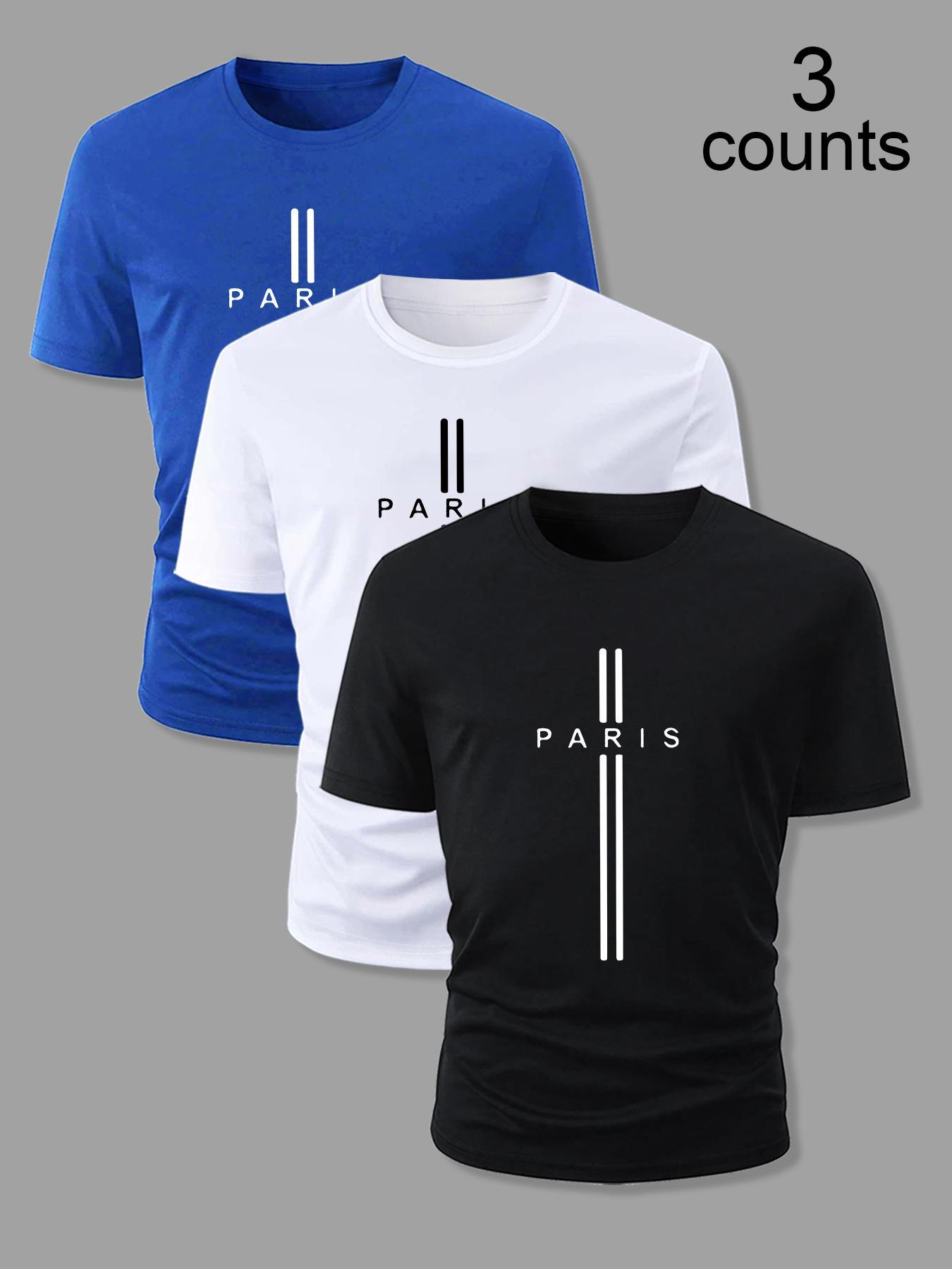 Men's Cross Print Round Neck Tee, Regular Fit Casual Short Sleeve Crew Neck T-shirt for Summer, Fashion Men's Top for Daily Wear, Athletic T Shirt