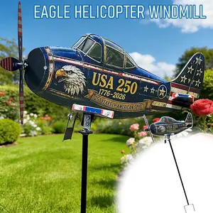 250th Anniversary Helicopter Windmill, Memorial Helicopter Windmill, Garden Decor Windmill, Perfect Gift for Father's Day and Graduation Season
