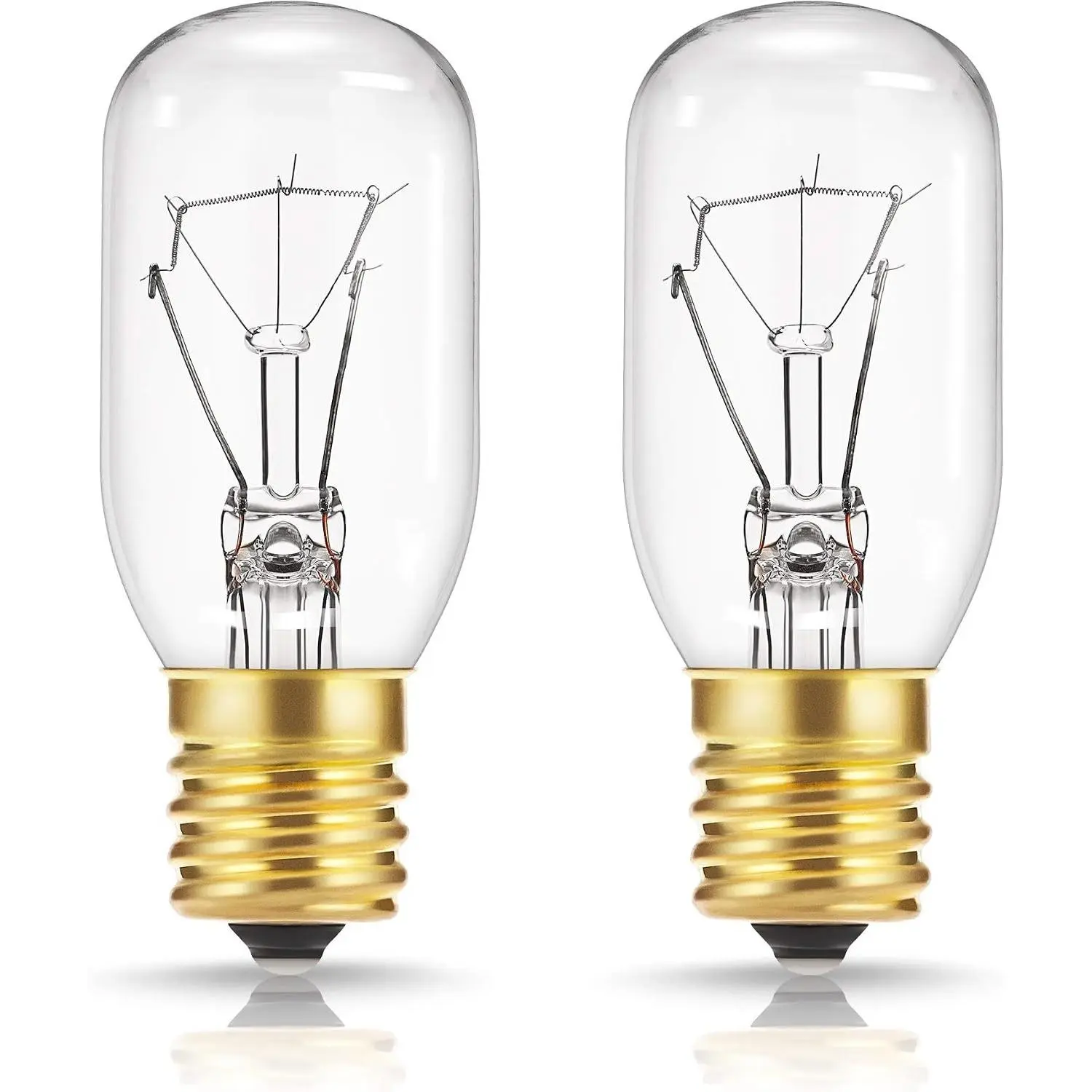 Appliance Bulb, 40W T8 E17 Microwave Light Under Hood, Stove Light, Refrigerator, Lava Lamp, Oven Bulb - 2 Pack