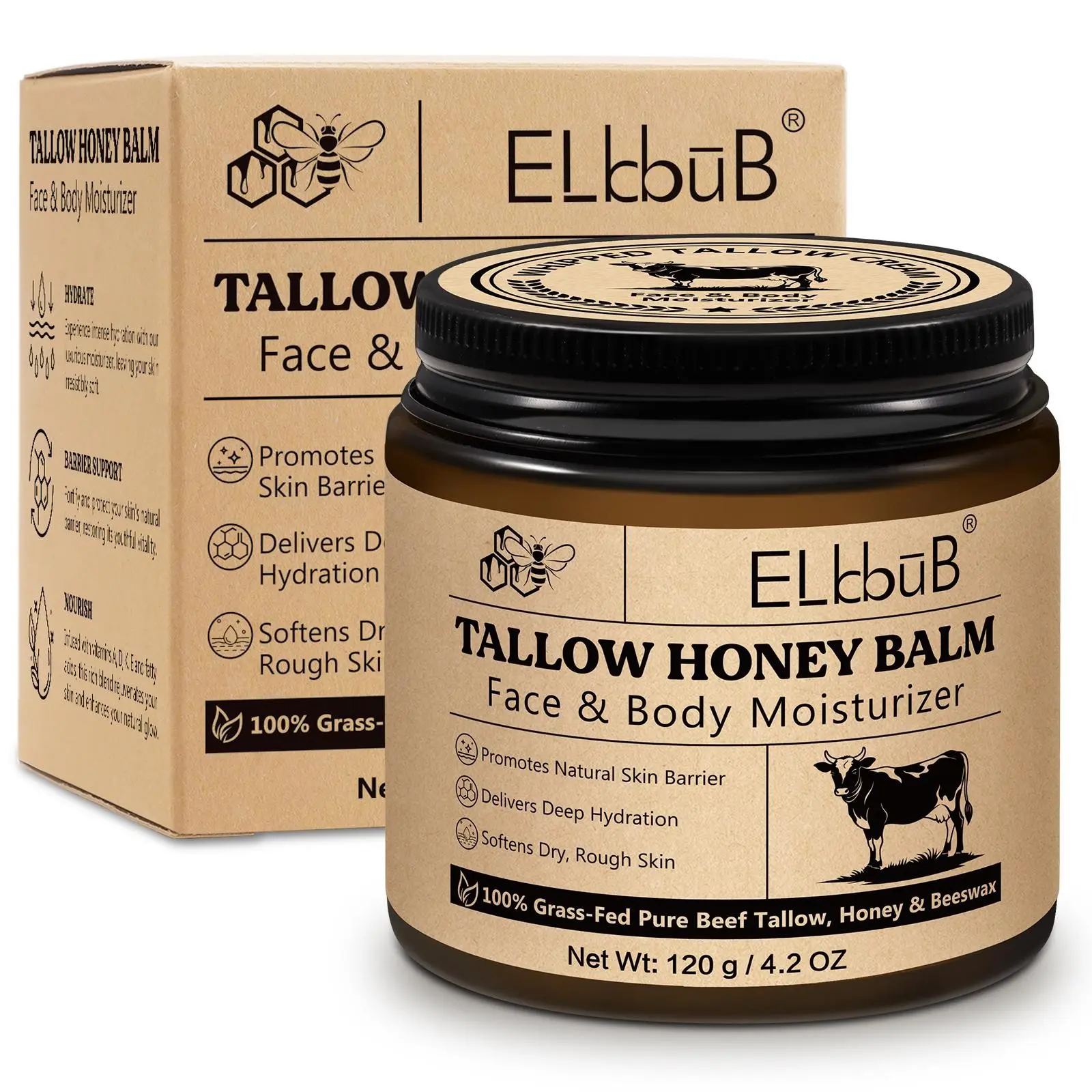 Butter Honey Cream 120g, Moisturizing Face Mask for Dry Skin, Deep Hydration, Softening Rough Skin, Essential Skincare for Autumn Winter