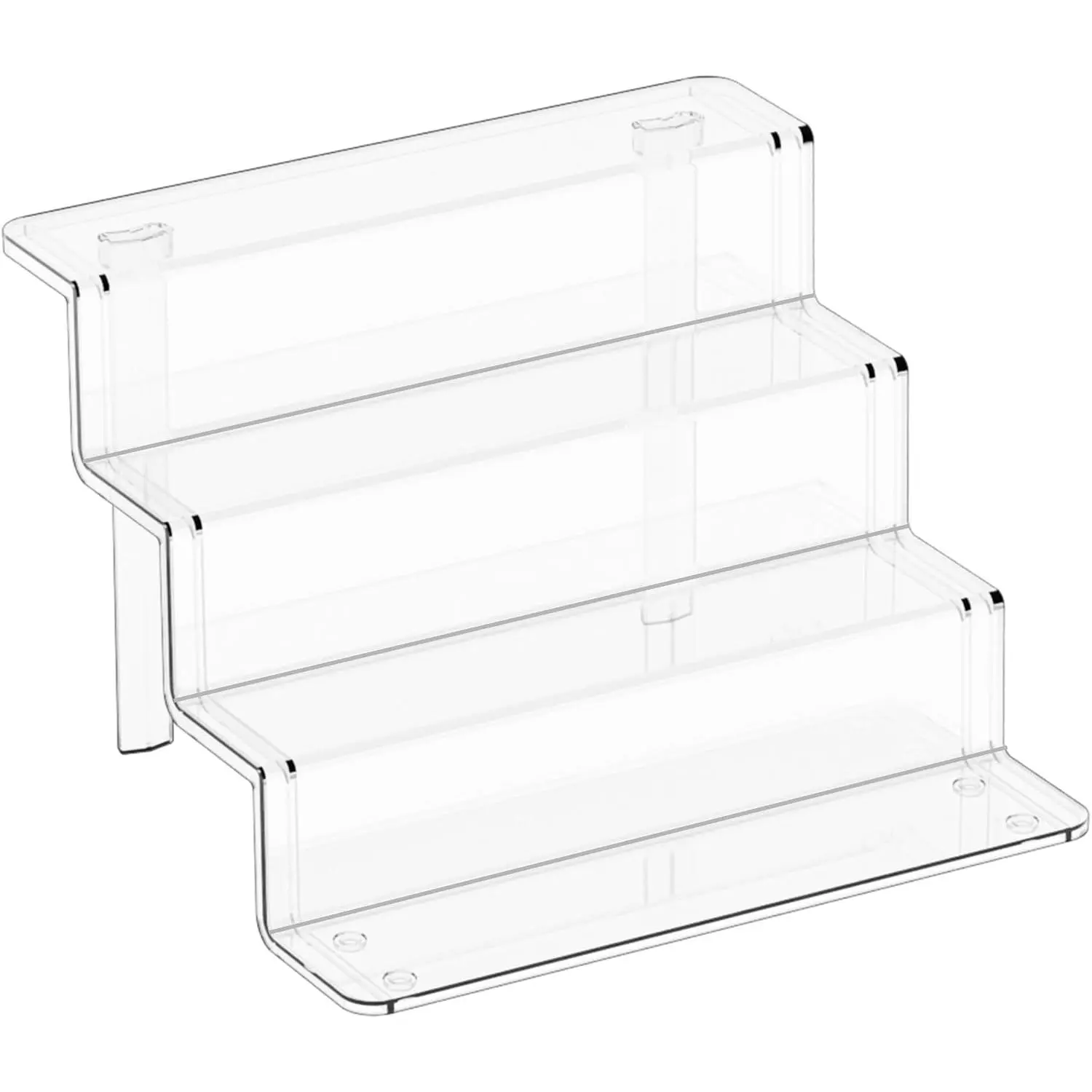 4 Tier Clear Riser Display Stand - Tool-Free Assembly - 9 Inch Figure Display,Perfume Stand Organizer and Cologne Shelf,Small  Stands for ,Figure,,Collectibles and  Pop