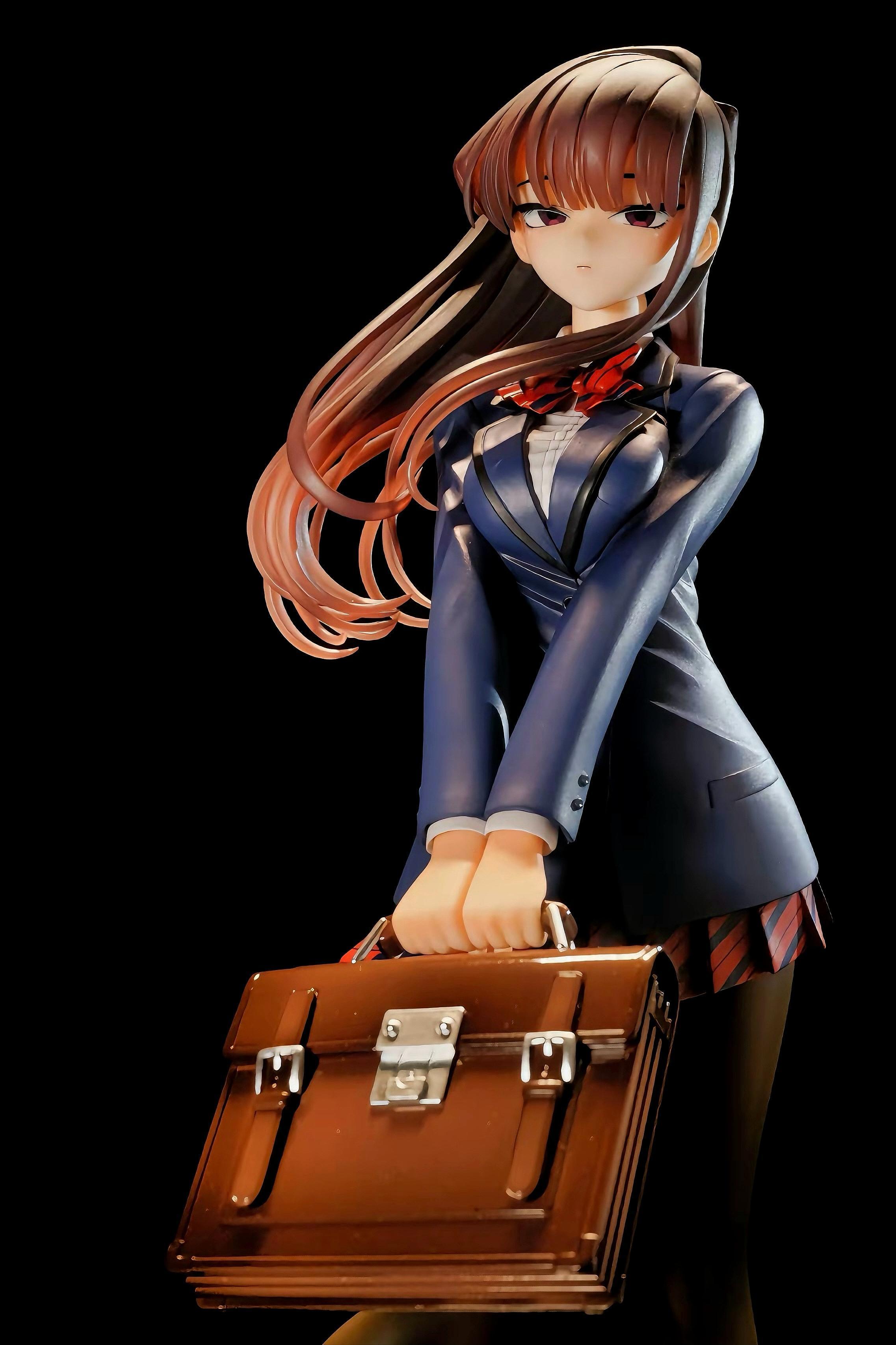 25cm Komi Can't Communicate Komi Shouko Figure Uniform Style Bishoujo PVC Statue Desk Decor Collectible Toy Fan Gift Xmas Gift