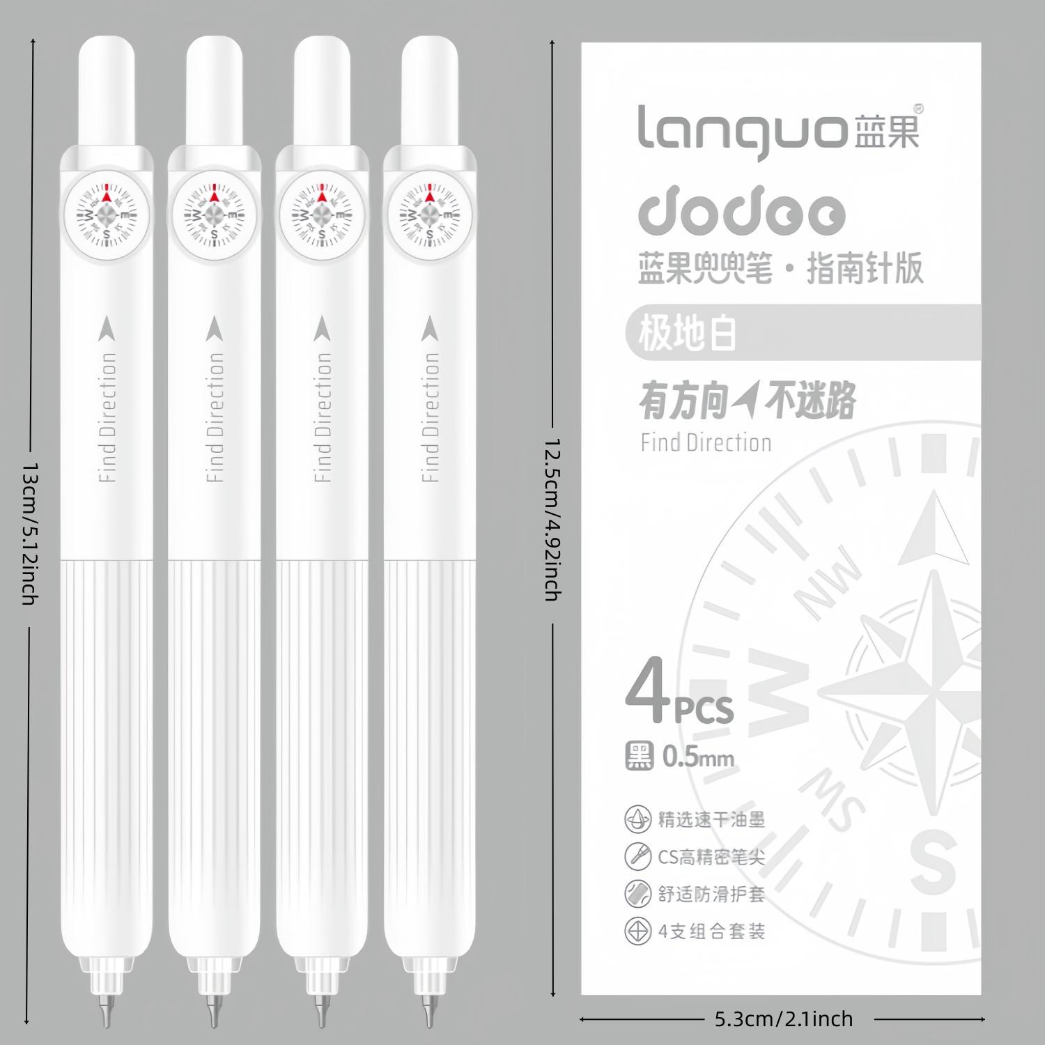 Creative Compass Short Round Pocket Pen, Mini Nurse Pen, Comfort Grip Orienteering Compass Find Direction, Ink Pen for School Office Examination