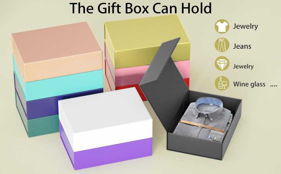 Black Gift Box 11.9" x 8.5" x 3.3" with Magnetic Closure Lid Gifts Boxe for Presents,Bridesmaid Gift Boxes,Cute Box,Birthday Gifts Boxe,Luxury for Gift Packaging, Magnetic Gifts Boxes for Wrapping Gift