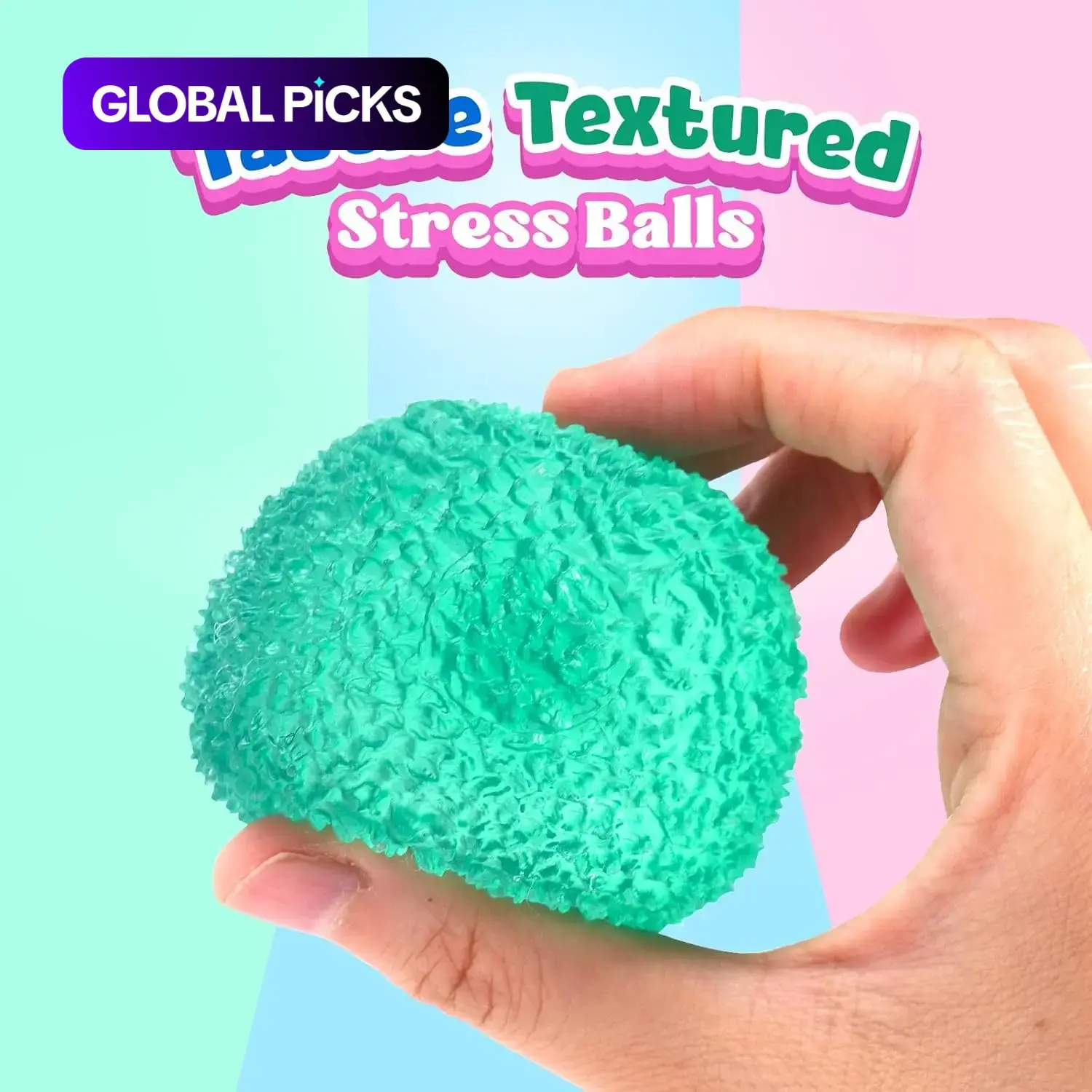 Textured Malt Sugar Ball Squeeze Toy, Stress Relief Soft Ball for Adults and Kids, Prank Party Gift, Fun Joke Squeeze Toy