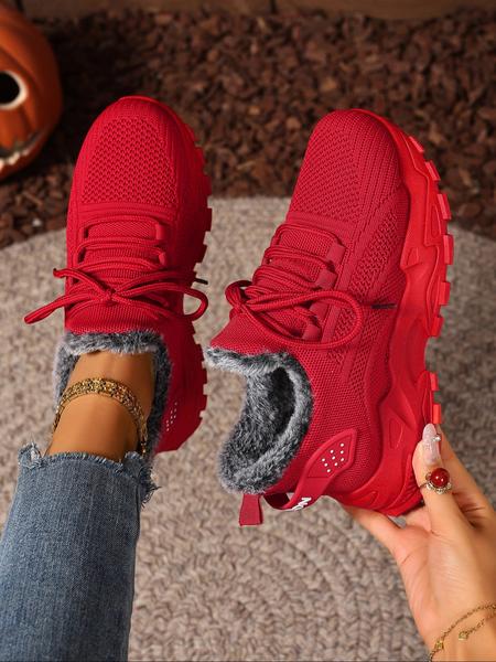 Women's Plus Size Warm Fleece Lined Boots, Casual Snow Boots for Fall & Winter, Comfortable Outdoor & Indoor Wear, Winter Warm Shoes