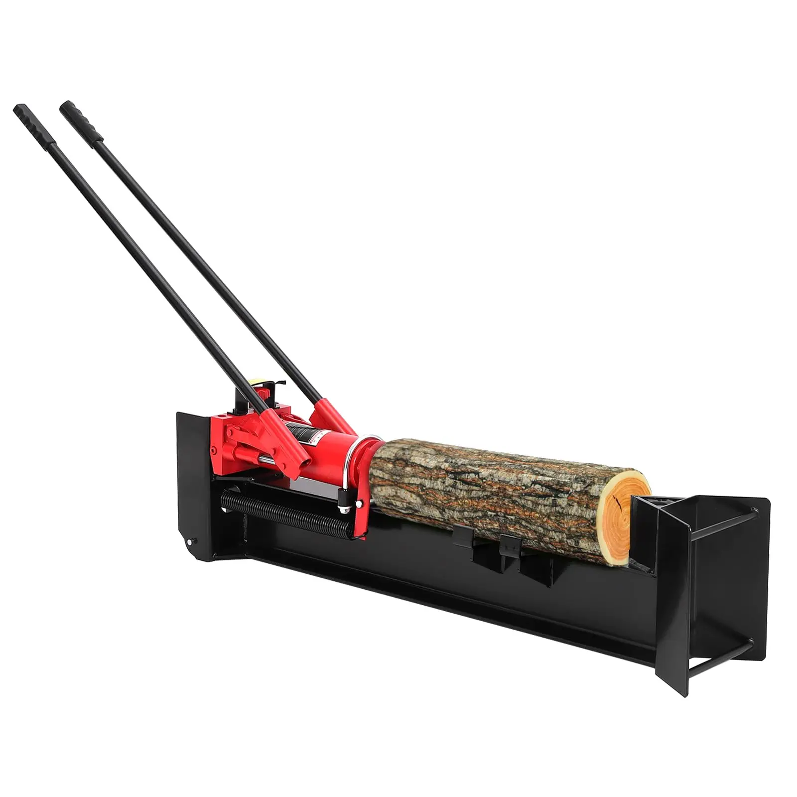 Heavy-Duty 12-Ton Manual Hydraulic Log Splitter – Durable Steel Firewood Cutter with Horizontal Beam, Built-in Wheels, Spring-Loaded Return – Portable, Labor-Saving Paint Tool