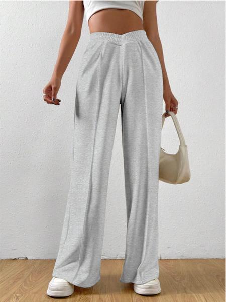 Women's Cross Waist Sporty Pants, Loose Fit Autumn Winter Sweatpants, Casual High-Waisted Long Leggings for Ladies, Athleisure Style Bottoms