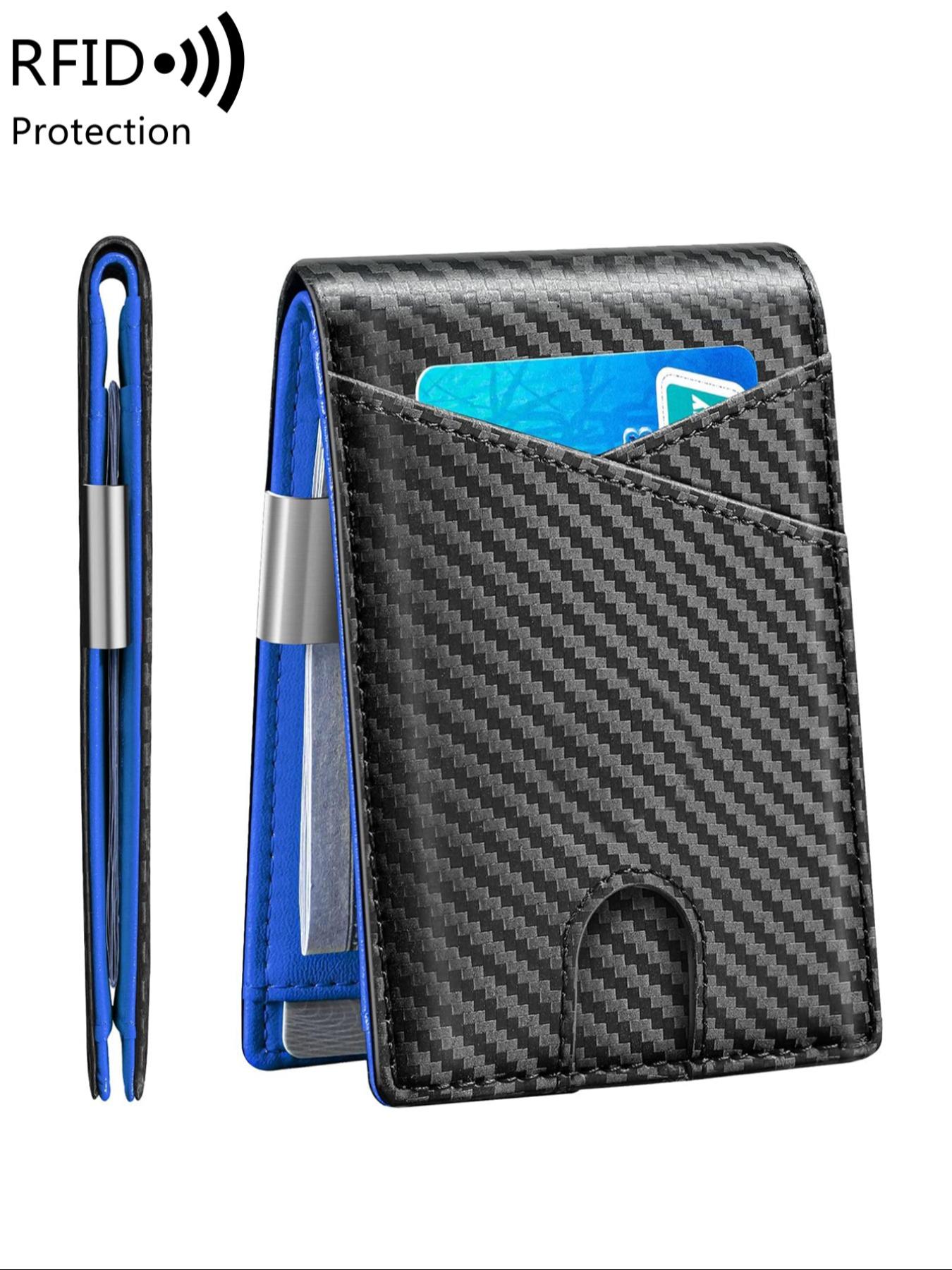 Father's Day Gifts, Men's Minimalist Carbon Fiber CardHolder, RFlD Blocking Card Holder, Slim Wallet, CompactDesign Card Protector for Daily & Travel Use, Rfid Card Holder, Rfid Card Slots, Christmas Gift, Valentine's Day Gift, Ideal Gift