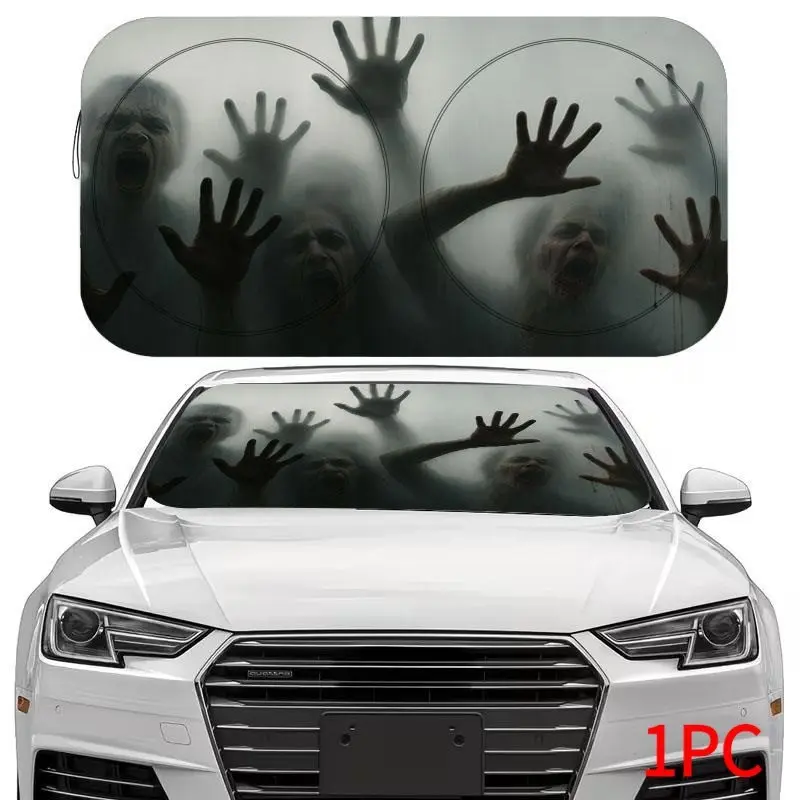Car Sun Visor, Sunshade, Portable Car Sunshade, UV Protection Foldable Dashboard Cover, Keeps Vehicle Cool, Fun Car Accessory, Fits Sedan, Suv, Off-Road Vehicles
