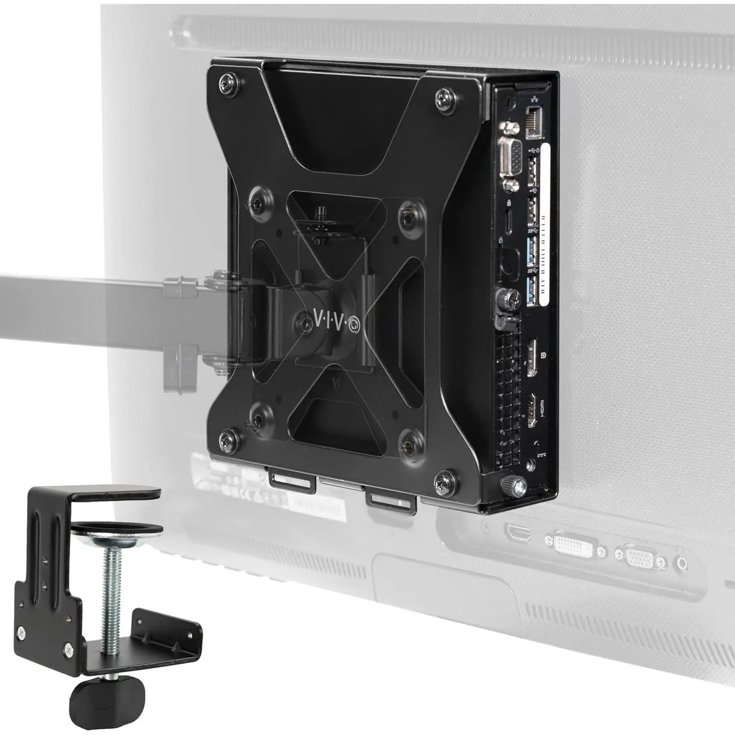 Black Behind Monitor VESA Mount