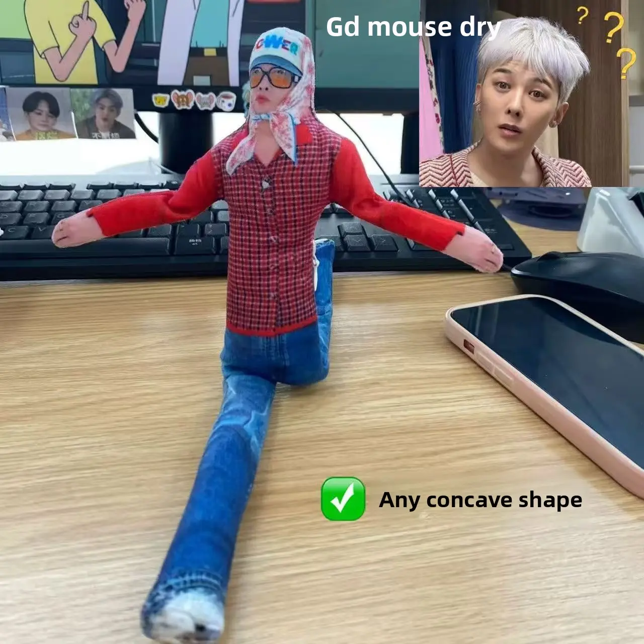 28cm Bendable Wire Abstract Doll Built-in Flexible Metal Skeleton Free Styling Any Concave Shape Poseable Human Figurine Novelty Desktop Ornament Kpop Fan Funny Collectible Gift