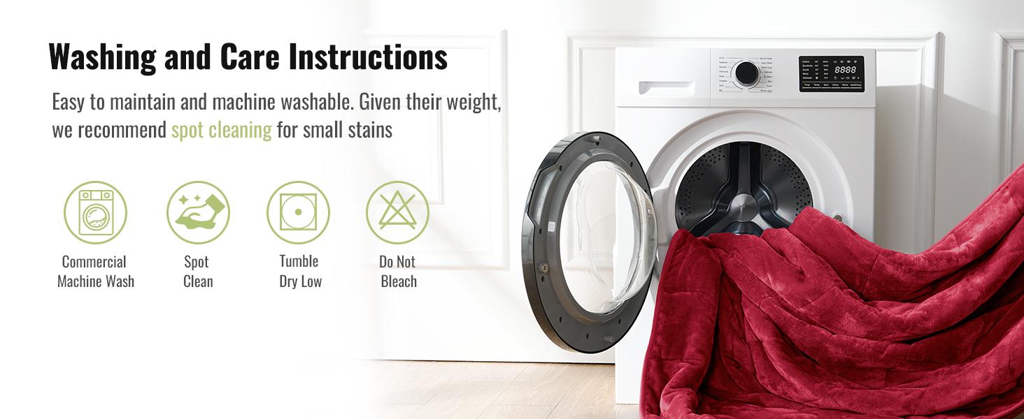 Weighted for Adults Queen Size, 15lbs 60x80 inches Blanket with Soft Warm Plush Fleece, Washable Thick Throw for Sleep, Anxiety and Calming, Red