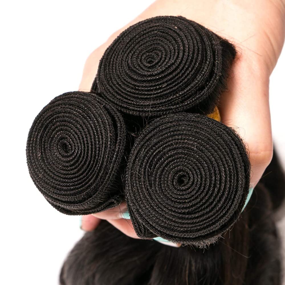 Body Wave Human Hair Bundles 24 32 34 Inch 12A Body Wave bundles Unprocessed Brazilian Virgin Hair 3 Bundles Human Hair Deals Real Human Hair Natural Black Colo For Woman