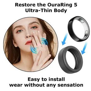 2-Pack Silicone Case Covers for Oura Ring 5, Soft Anti-Scratch Protective Sleeves, Lightweight & Comfortable Ring Guards, Smart Ring Protectors