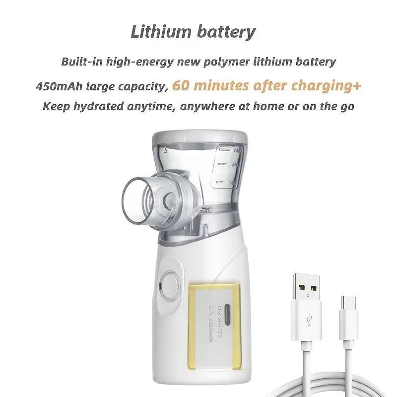 Portable Handheld Humidifier for Deep Cleaning and Hydration, USB Rechargeable Travel-Friendly Design for Home & Office Use, USB Humidifier Machine, Usb Powered Humidifier