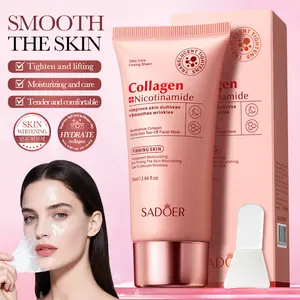 Collagen Nicotinamide Peel Off Mask Long Lasting Hydrating Brightening Glowing Facial Mask Repair Dry Rough Skin Daily Beauty Mask For All Skin Types Women