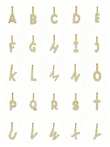 S925 Sterling Silver Letter Pendant, 26 Alphabet Charms Available, Mini Cute DIY Choker Necklace, Personalized Initial Jewelry for Women