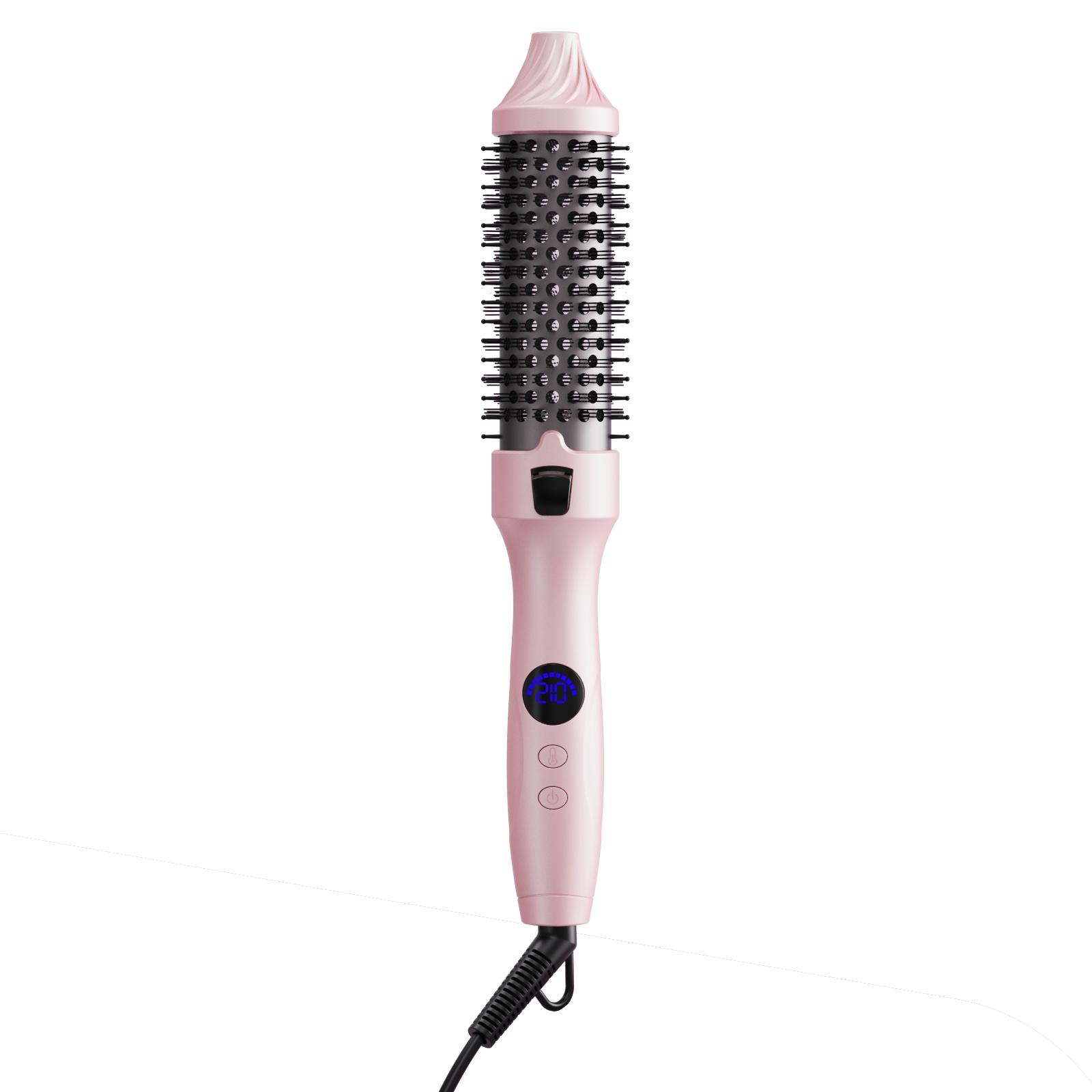 Thermal Brush For Blowout Look, 1.5 Inch Heated Round Brush,00 million negative ions, no hairknots,Smooth out the frizz,Curling Iron Brush With 10 Temperature Control, Hot Brush Styler Thermal Round Brush For Travel,Home, School,Not A Blowdryer