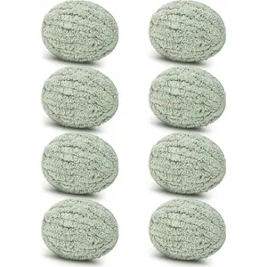 Chunky Yarn - 8 Pack of 250g/8.8oz,  Chenille  Blanket Yarn for Hand Knitting, Super Bulky Soft Thick for Crocheting, Gifts for Women/Grandma/Men Christmas  (Light Green)