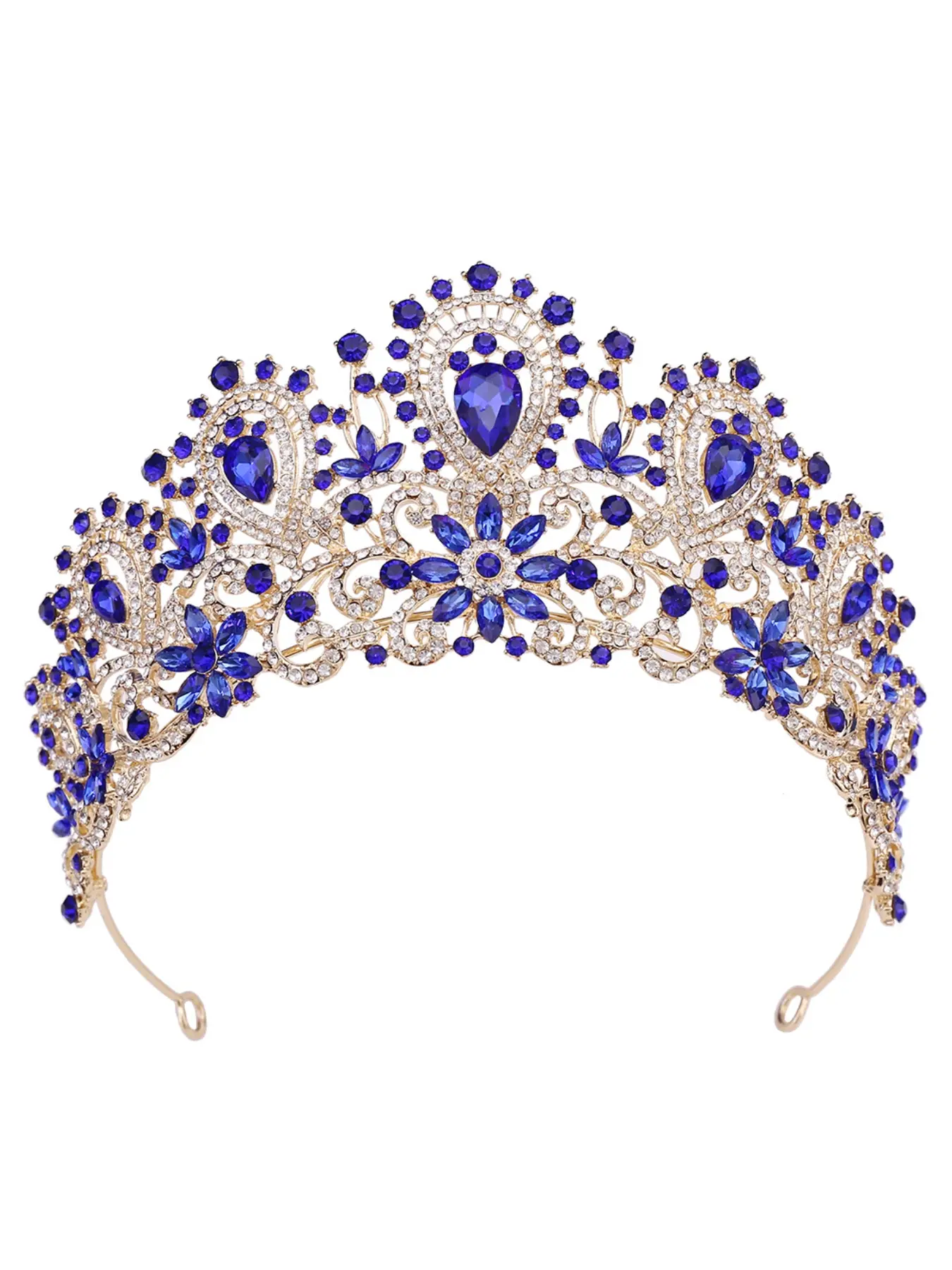 New silver wedding crown with luxurious rhinestones, elegant bridal headpiece for photography and makeup, regal and gorgeous princess accessory