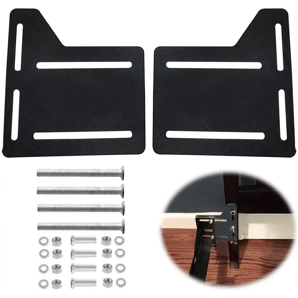 Bed frame bracket adapter, used for headboard attachments, bed modification panels| Heavy-duty headboard fixing bracket (2-piece set), comes with hardware accessories