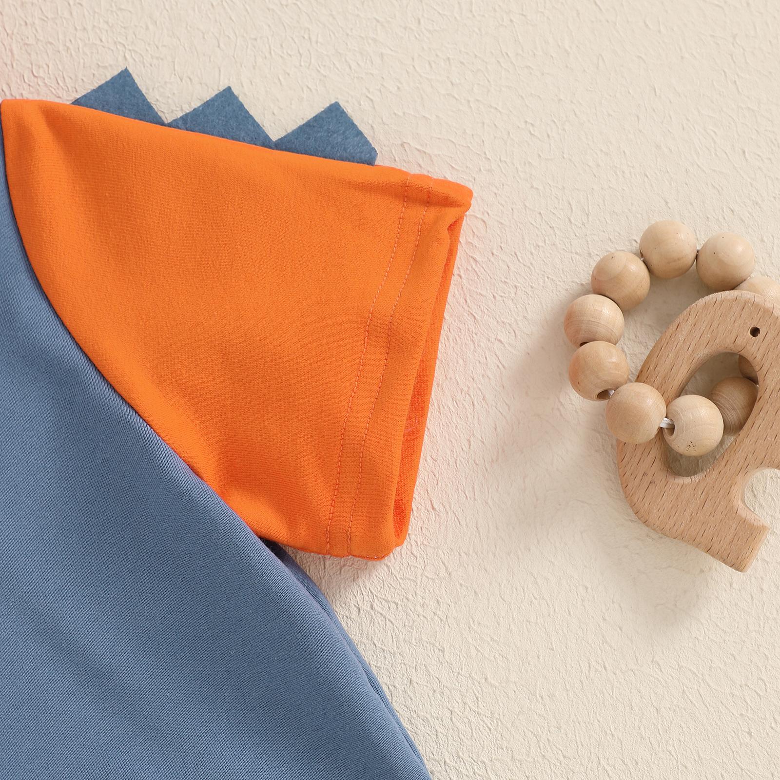 Toddler Baby Boy Summer Hooded Outfit Dinosaur Contrast Color Short Sleeve Hood T-Shirt Elastic Waist Pocket Shorts 2Pcs Set Summer Clothes Toddler Baby Boy Summer Hooded Outfit Dinosaur Contrast Color Short Sleeve Hood T-Shirt Elastic Waist Pocket Shorts 2Pcs Set Summer Clothes