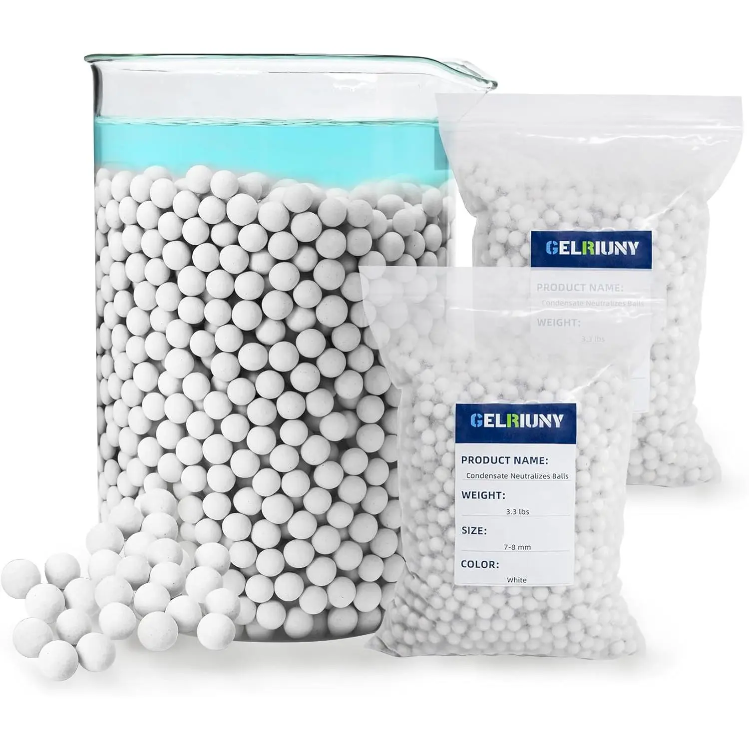 Acidic Condensate Neutralizer Pellets (7-8mm, 6.6 lbs Multiple Packs) for Water Heater Media Filter, Neutralizing Media in Pellet Form