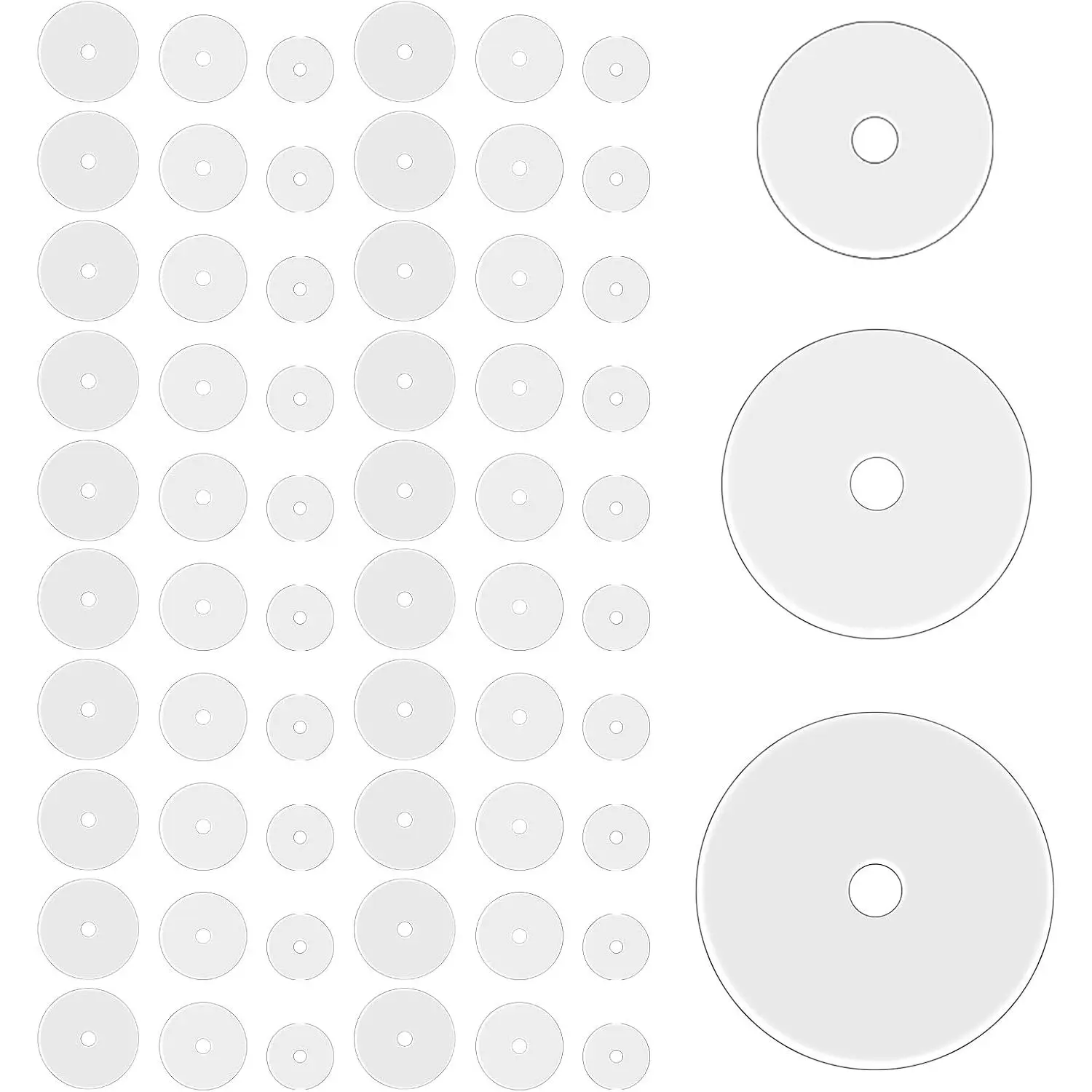 60 count Clear  Discs,  Bump Disc, Plastic Earring Backs Earrings Backs for Droopy Ears Earrings Stoppers, Button Piercings Kit for Earring  and  Crafts