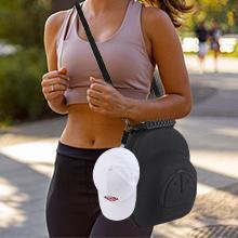 SUNDAY MIRTH Hat Travel Case, Hard Hat Carrier Organizer with Clip & Glasses Storage, Holds 6 Baseball Caps for Home/Travel - Black