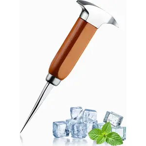 Ice Pick Tool with  Handle, Stainless Steel Ice Picks for Breaking Ice, Ice Carving Tools Bar Tools for Kitchen, Bars, Bartender, 6.7 Inch