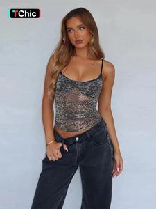 women's leopard print top, casual sleeveless top for summer, women's clothing for daily wear