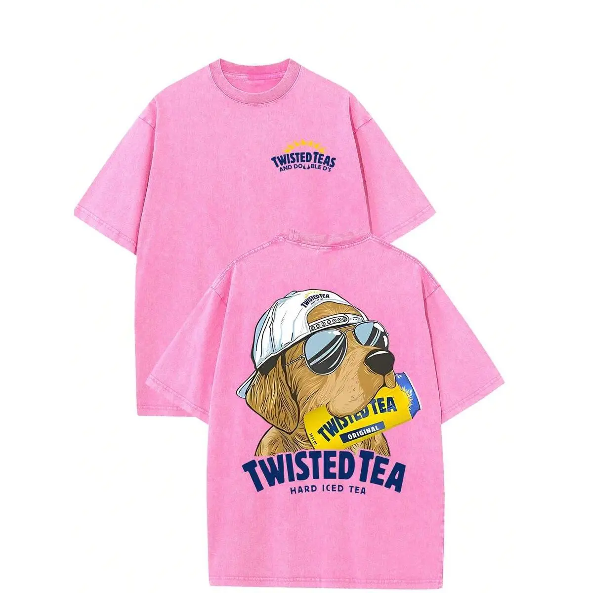 Twisted Tea Shirt,230GSM Heavyweight Cotton T-Shirt , Unisex Retro Streetwear Tee , Twisted Tea And Golden Hair Shirt,Casual Outdoor Wear, Machine Washable, Streetwear,Summer Outdoor Casual Wear,Perfect Gift For Men & Women