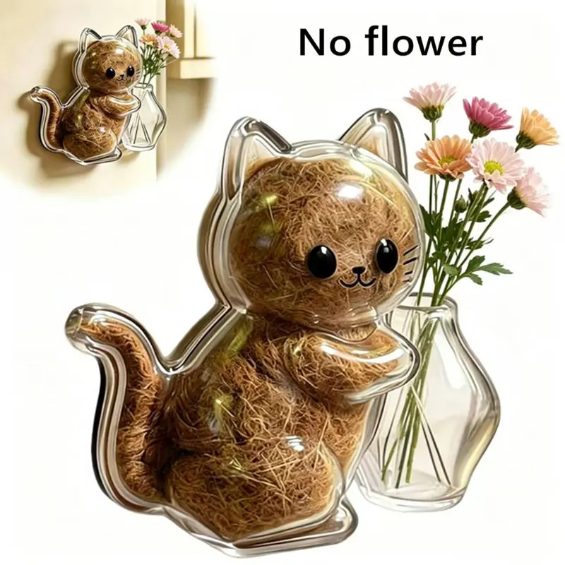 Cat Whisker/Hair Keepsake Container Magnet,Clear Acrylic Pet Hair Storage Capsule,Cats Hairs Container Fridge Magnet,Memorial Pet Hairs Collector&Cute Magnetic Home Decor for Cat Lovers, Magnetic Item, Acrylic Refrigerator Magnets