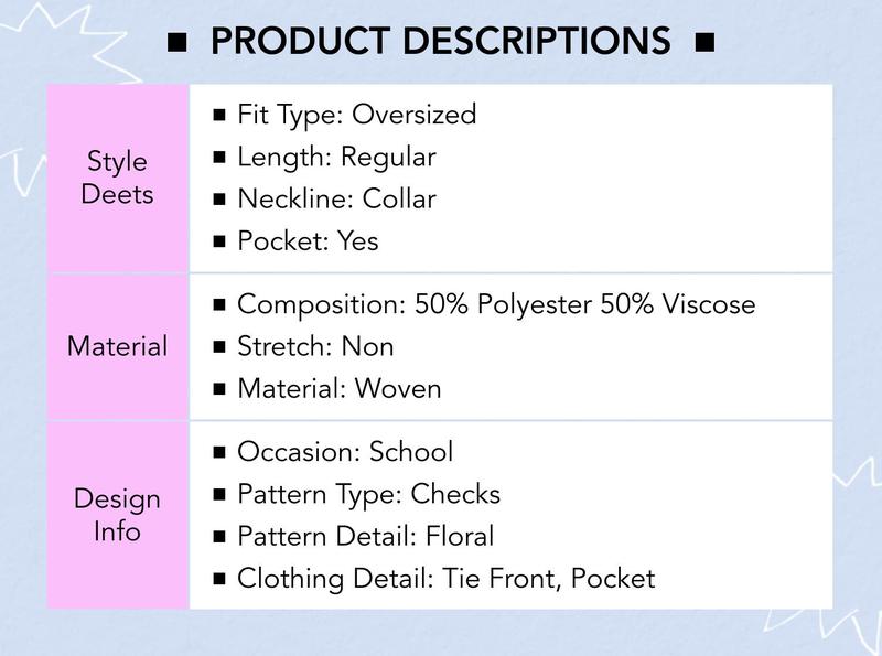 Cider [size 2-10] Oversized Contrast Check Tie Front Bow Vest