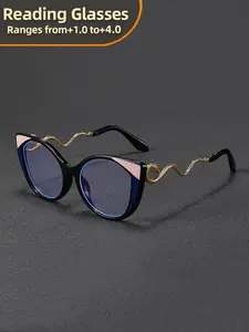 Serpentine Y2K Style Reading Glasses Ultralight Reading Glasses Women Men Far Sighted Optical Glasses Achieve a Magnification +1.0 of+4.0,christmas gifts