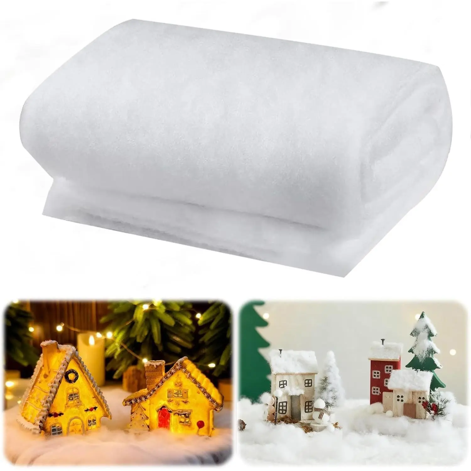1pc 3ft x8 ft Snow Blanket for Christmas Village Thick Faux Snow Rug Set for Tree Base Winter Wonderland Decor Holiday Display & Home Decor White 1cm Plush