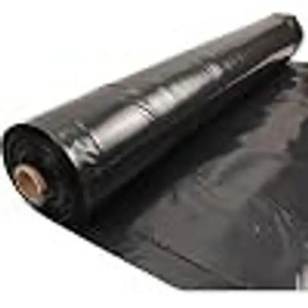 4 Mil Black Plastic Sheeting (6 FT X 100 FT) - Roll of Heavy Duty Thick Plastic for Gardening, Weeds, Yard, Landscaping, Barrier, Under House - Multi Use Polyethylene