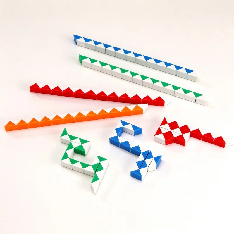 2pc  24 Section Magic Snake Puzzle, Transformable Foldable Twist Fidget Toy, Brain Teaser Stress Relief Shape Shifting Puzzle For Puzzle Enthusiasts