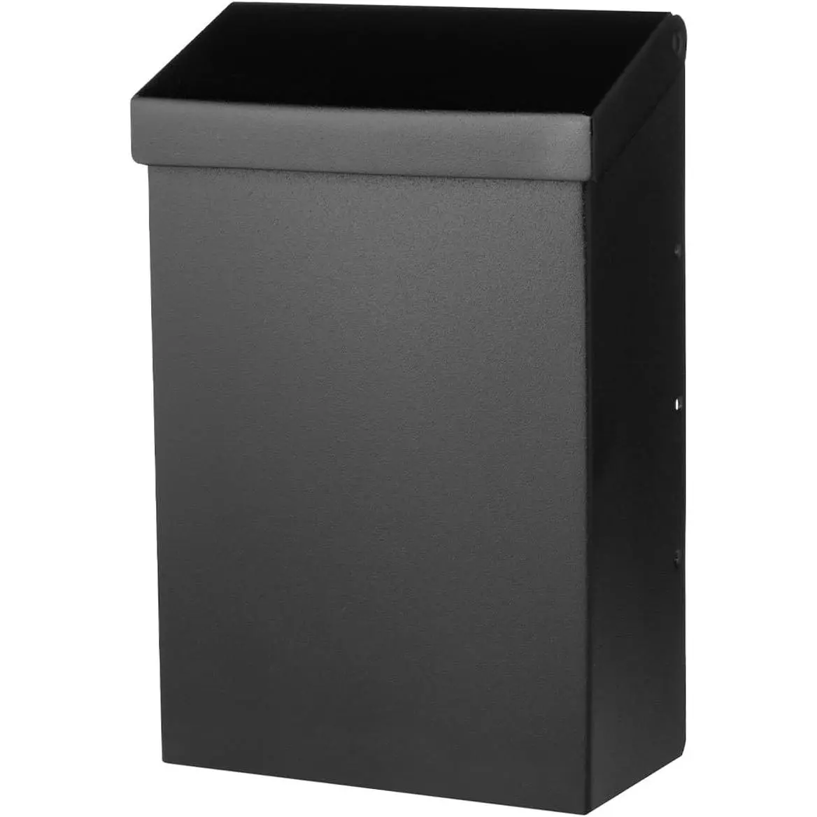 Modern Heritage Wall Mount Mailbox, Small Black Metal Mailbox - Galvanized Steel Build, Weather-Resistant Outdoor Construction, Rust-Resistant Powder-Coat Finish